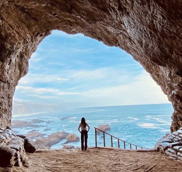 Looking out to sea from Cape St Blaize Cave